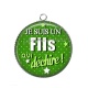 Pendentif Cabochon Argent - je suis un fils qui déchire