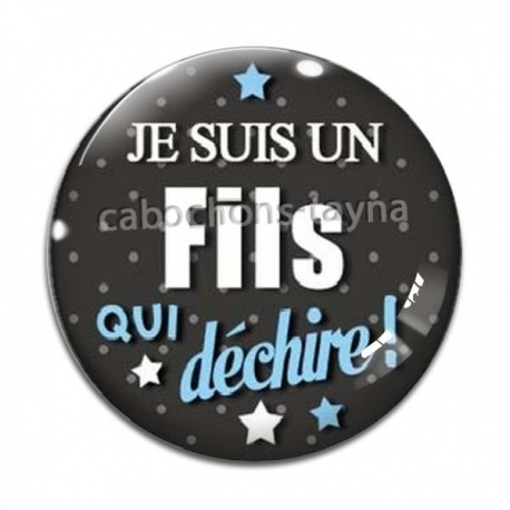 Cabochon Verre - je suis un fils qui déchire