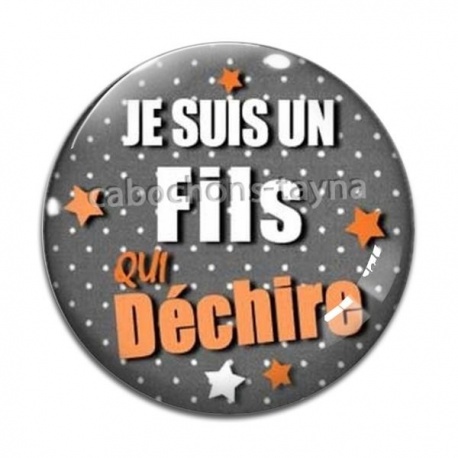 Cabochon Verre - je suis un fils qui déchire