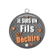 Pendentif Cabochon Argent - je suis un fils qui déchire