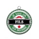 Pendentif Cabochon Argent - je suis un fils qui déchire