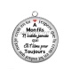 Pendentif Cabochon Argent - a mon fils 