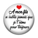 Cabochon Résine - A mon fils n'oublis jamais que je t'aime pour toujours