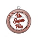 Pendentif Cabochon Argent - un super fils