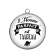 Pendentif Cabochon Argent - l'homme parfait est taureau