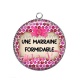 Pendentif Cabochon Argent - une marraine formidable
