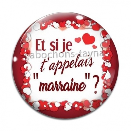 Cabochon Verre - et si je t'appelais marraine