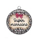 Pendentif Cabochon Argent - super marraine
