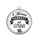 Pendentif Cabochon Argent - l'homme parfait est gémeaux