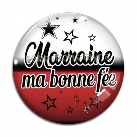 Cabochon Verre - marraine ma bonne fée