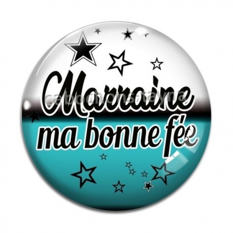 Cabochon Verre - marraine ma bonne fée