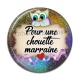 Cabochon Résine - pour une chouette marraine