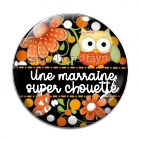 Cabochon Verre - une marraine super chouette