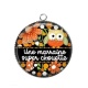 Pendentif Cabochon Argent - une marraine super chouette