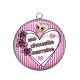 Pendentif Cabochon Argent - une chouette marraine