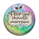 Cabochon Résine - pour une chouette marraine