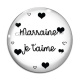 Cabochon Verre - marraine je t'aime