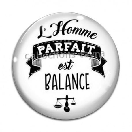 Cabochon Verre - l'homme parfait est balance