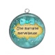 Pendentif Cabochon Argent - une marraine merveilleuse
