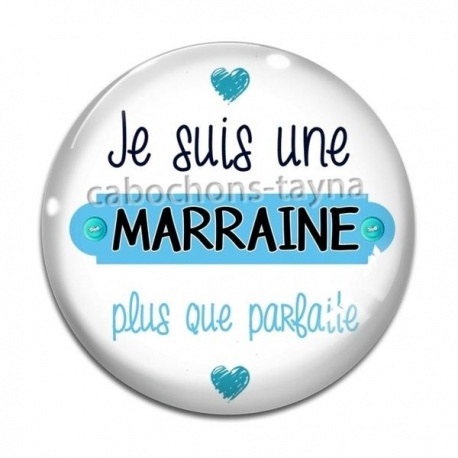 Cabochon Verre - je suis une marraine plus que parfaite