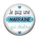 Cabochon Résine - je suis une marraine qui déchire