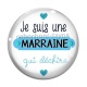 Cabochon Verre - je suis une marraine qui déchire