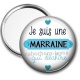 Miroir de poche - je suis une marraine qui déchire