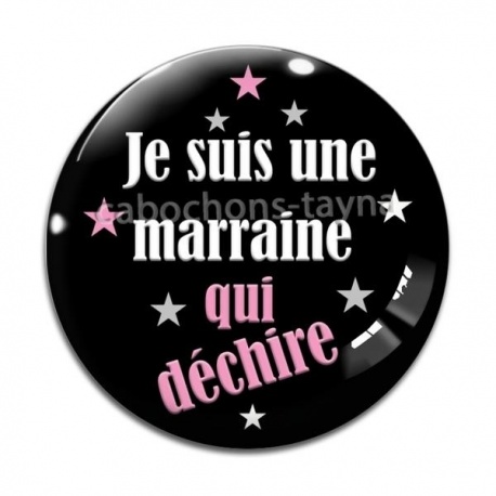 Cabochon Verre -  marraine qui déchire