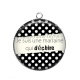 Pendentif Cabochon Argent - je suis une marraine qui déchire
