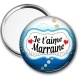 Miroir de poche - je t'aime marraine