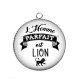Pendentif Cabochon Argent - l'homme parfait est lion