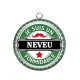 Pendentif Cabochon Argent - je suis un neveu formidable