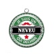Pendentif Cabochon Argent - je un neveu qui déchire