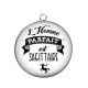 Pendentif Cabochon Argent - l'homme parfait est sagittaire