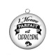 Pendentif Cabochon Argent - l'homme parfait est capricorne