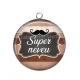 Pendentif Cabochon Argent - super neveu
