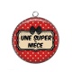 Pendentif Cabochon Argent - une super nièce