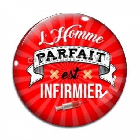 Cabochon Verre - l'homme parfait est infirmier