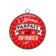 Pendentif Cabochon Argent - l'homme parfait est infirmier