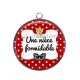 Pendentif Cabochon Argent - une nièce formidable