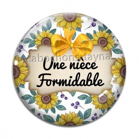 Cabochon Verre - une nièce formidable