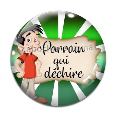 Cabochon Verre - parrain qui déchire