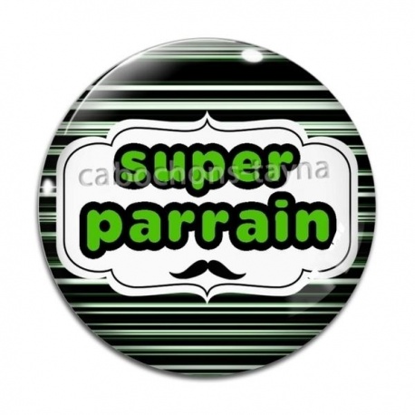 Cabochon Verre - super parrain