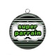 Pendentif Cabochon Argent - super parrain