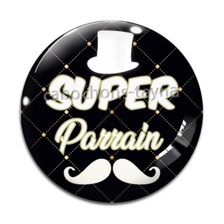 Cabochon Verre - super parrain