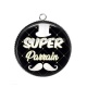 Pendentif Cabochon Argent - super parrain