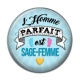 Cabochon Résine - l'homme parfait est sage femme