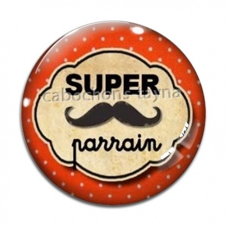 Cabochon Verre - super parrain