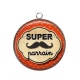 Pendentif Cabochon Argent - super parrain