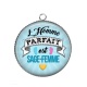 Pendentif Cabochon Argent - l'homme parfait est sage femme